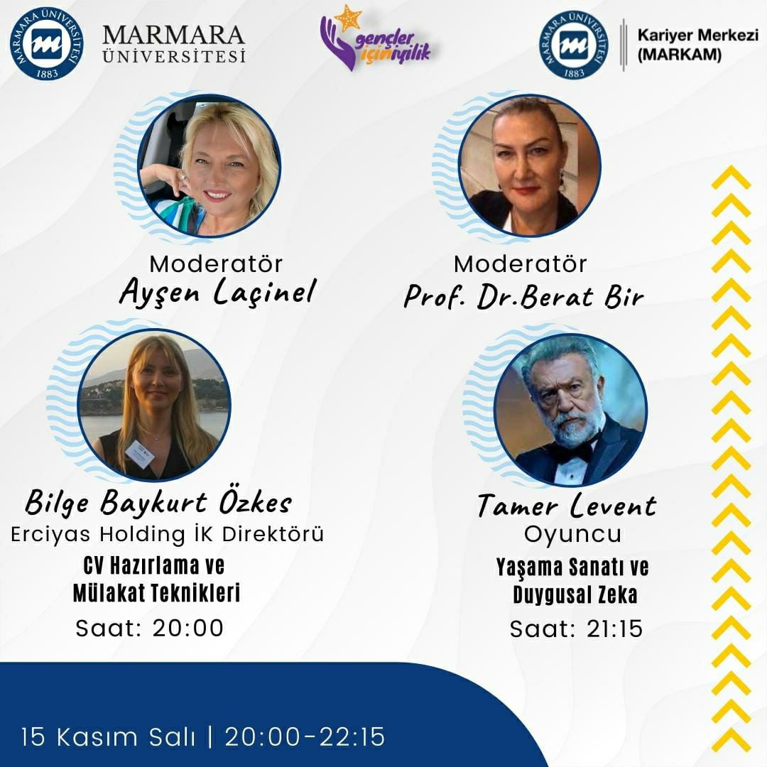 MARKAM 8.Kariyer Okulu 3.hafta dersleri 15 Kasım Salı günü 20.00'da başlıyor ! Kariyer Merkezi